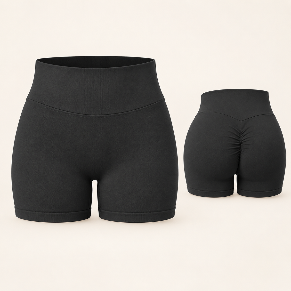 Mini Short Notre Dame Black, front and back; illustrative image