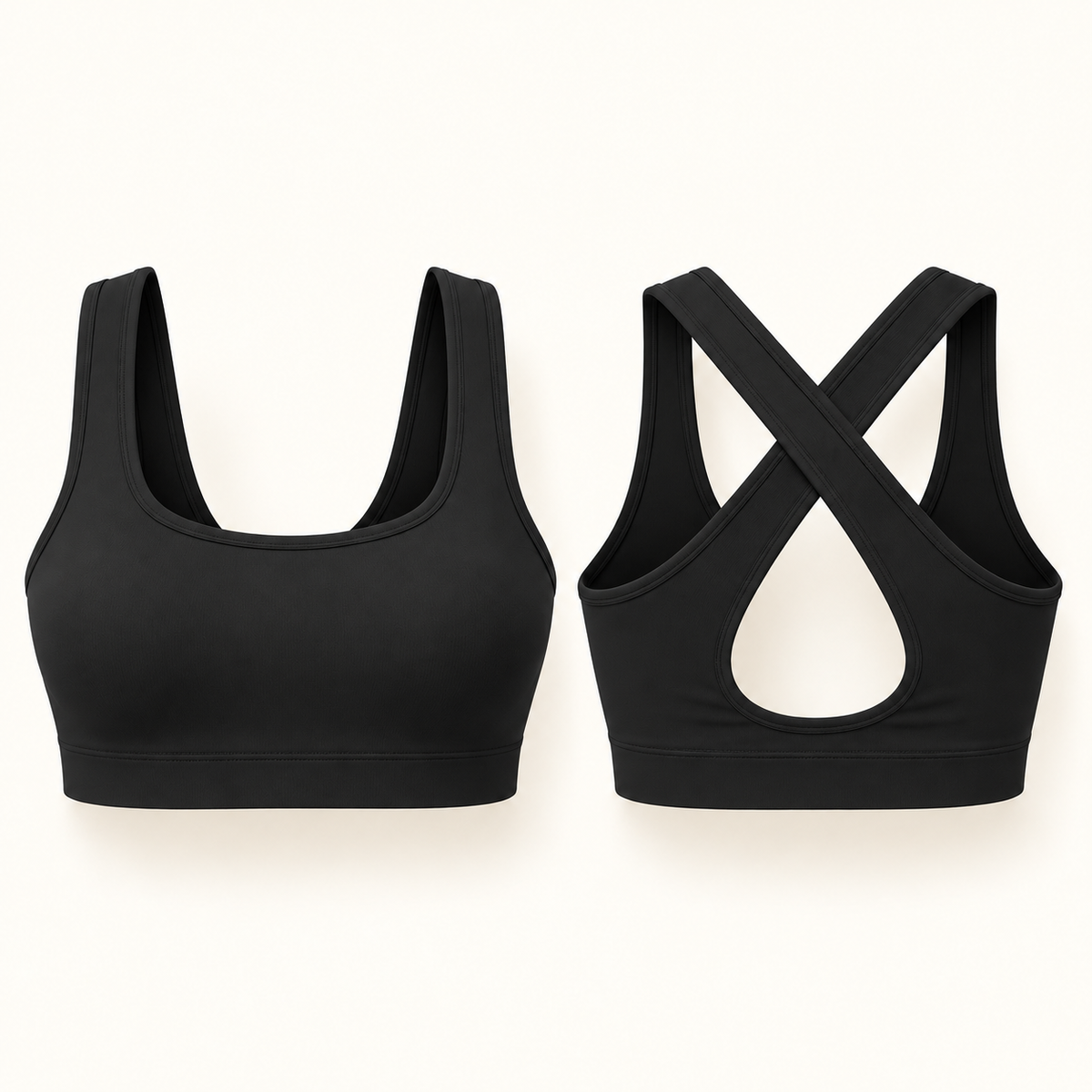 Top Cross Black, front and cross-back; illustrative image