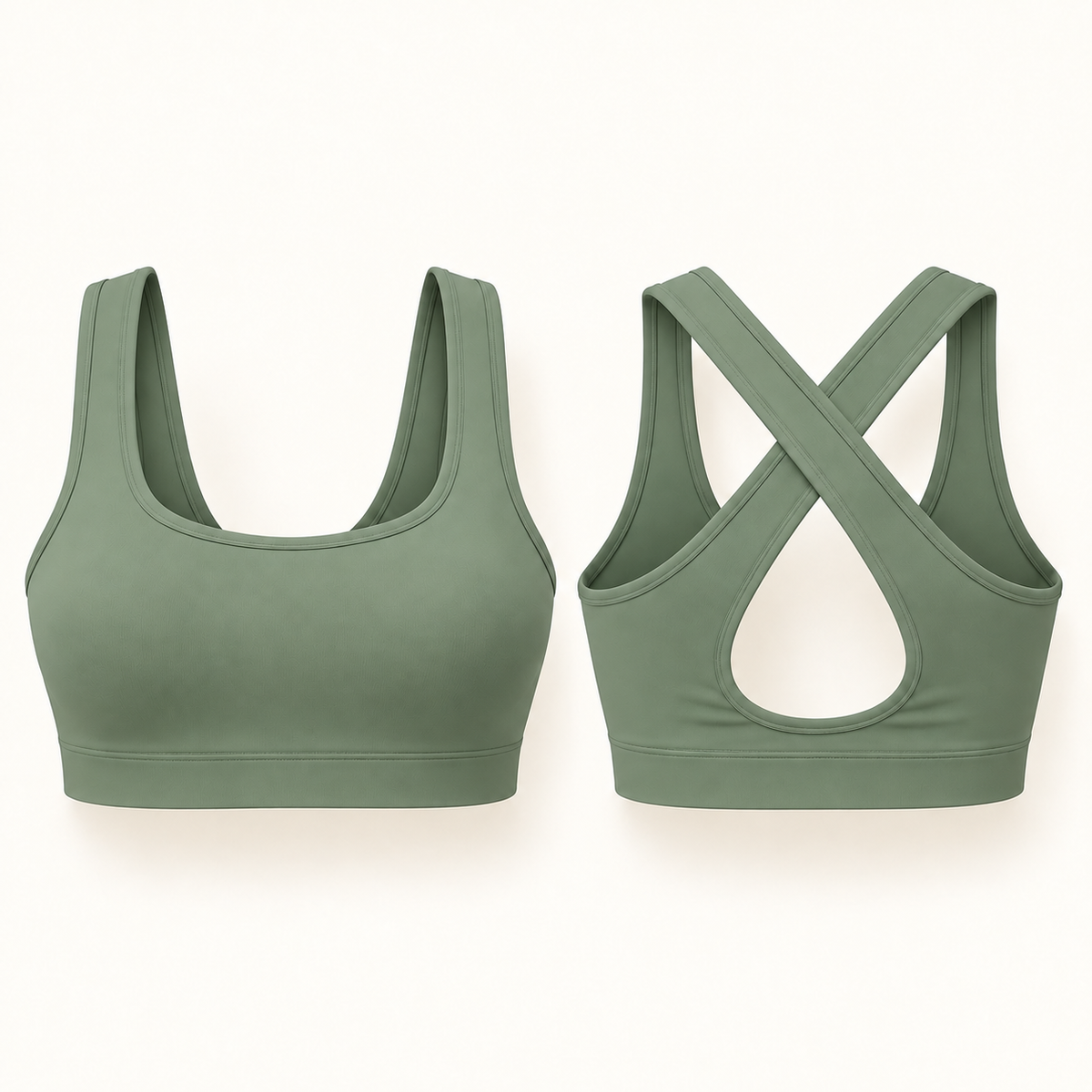 Top Cross Green, front and cross-back; illustrative image